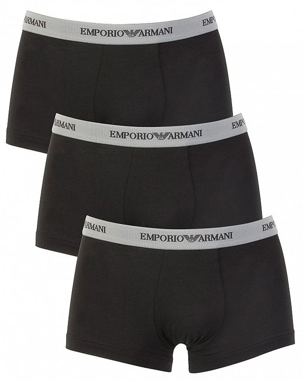Emporio Armani – 3er-Pack Boxershorts in Schwarz