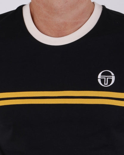Sergio Tacchini Supermac T-Shirt Schwarz/Senf