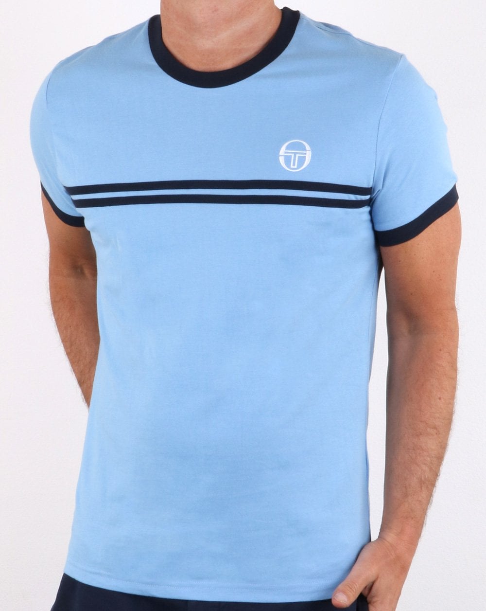 Sergio Tacchini Supermac T-Shirt Himmelblau/Marineblau