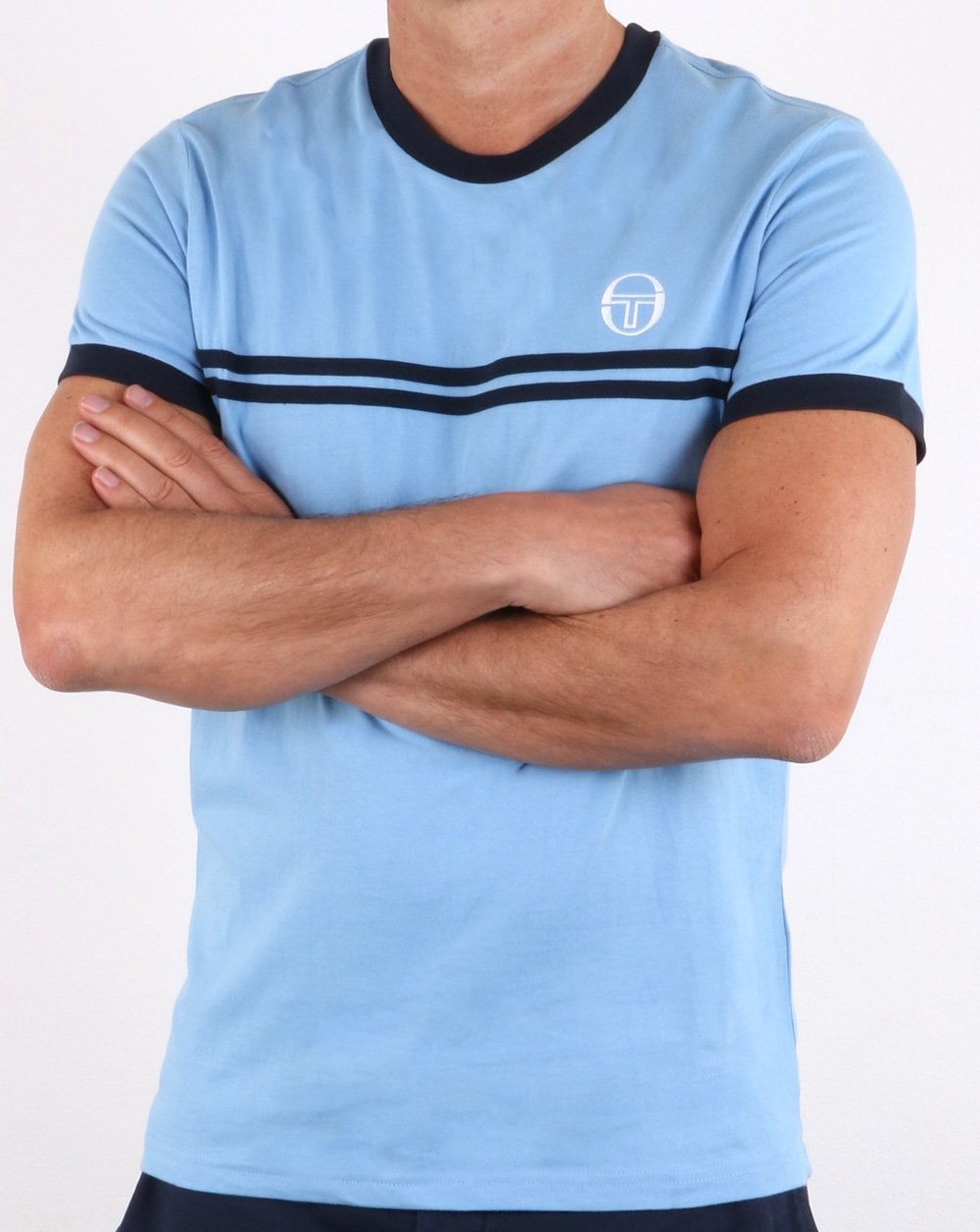 Sergio Tacchini Supermac T-Shirt Himmelblau/Marineblau