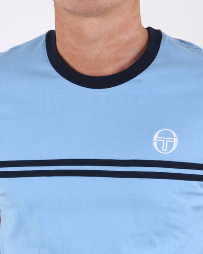 Sergio Tacchini Supermac T-Shirt Himmelblau/Marineblau