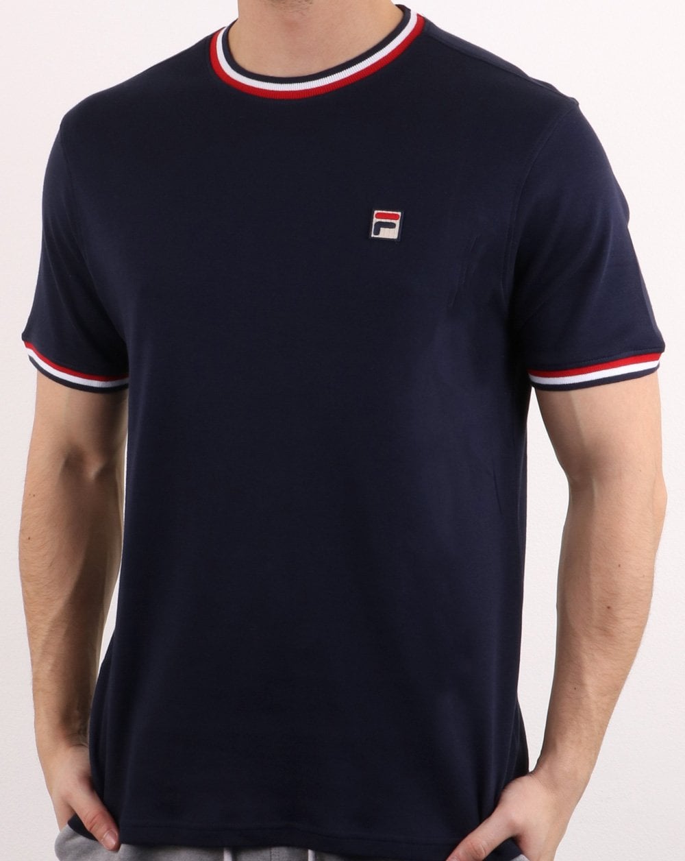 Fila Vintage Multi Ringer T-Shirt Marineblau