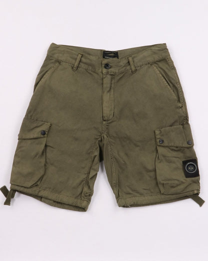 Marshall Artist – Stückgefärbte Baumwollshorts in Khaki