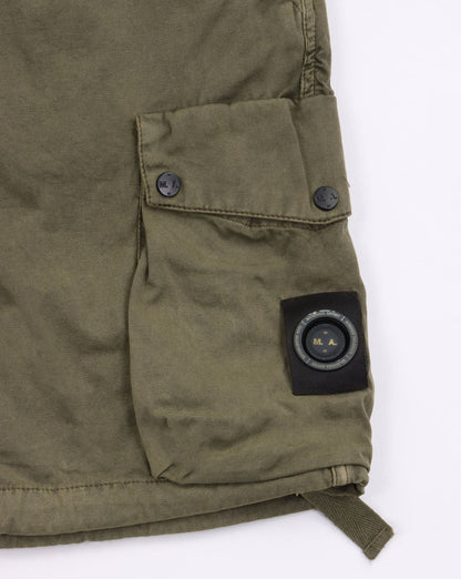 Marshall Artist – Stückgefärbte Baumwollshorts in Khaki