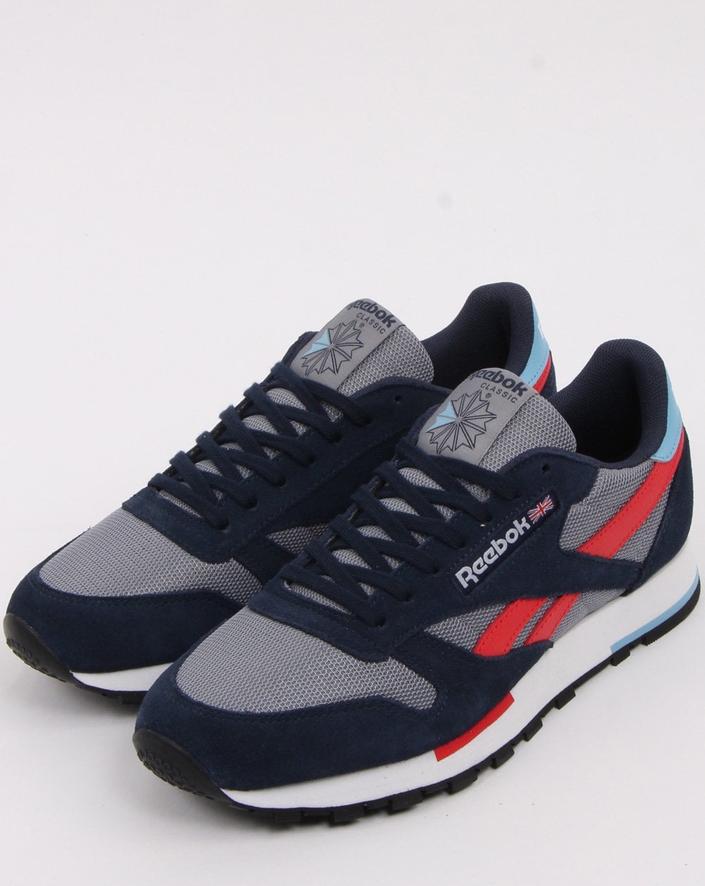 Reebok Classic Leder-Sneaker Grau/Marineblau