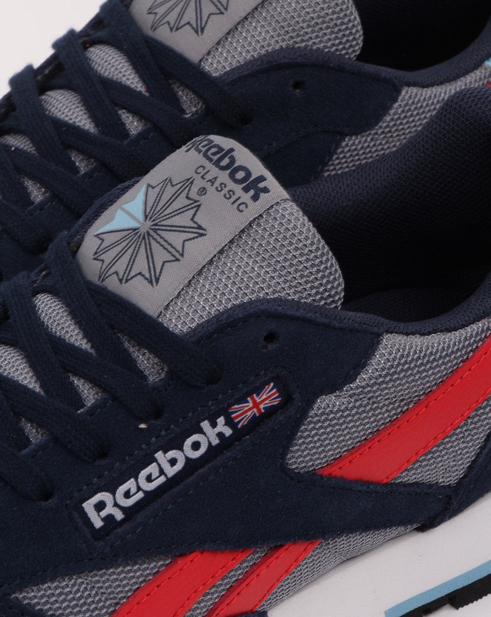 Reebok Classic Leder-Sneaker Grau/Marineblau