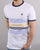 Lyle And Scott Pique Stripe Ringer T-shirt White/Pale Blue/Yellow