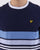 Lyle And Scott Pique Stripe Ringer T-shirt Navy