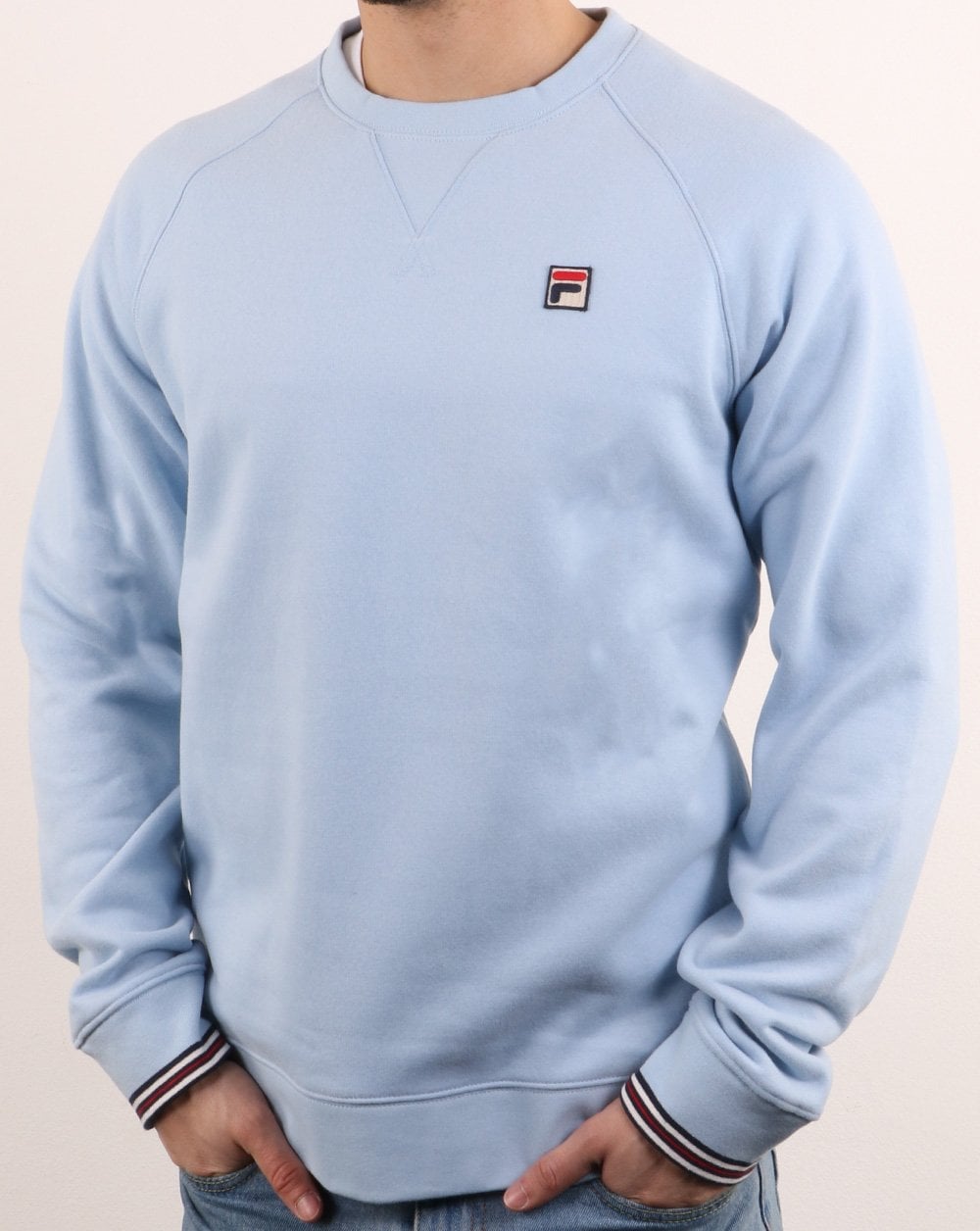 Fila Vintage Pozzi Crew Sweatshirt, Soft Sky