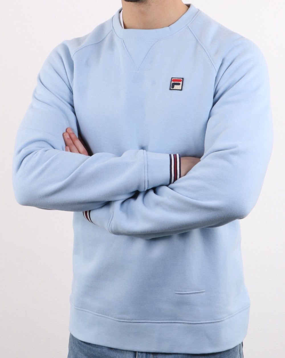 Fila Vintage Pozzi Crew Sweatshirt, Soft Sky