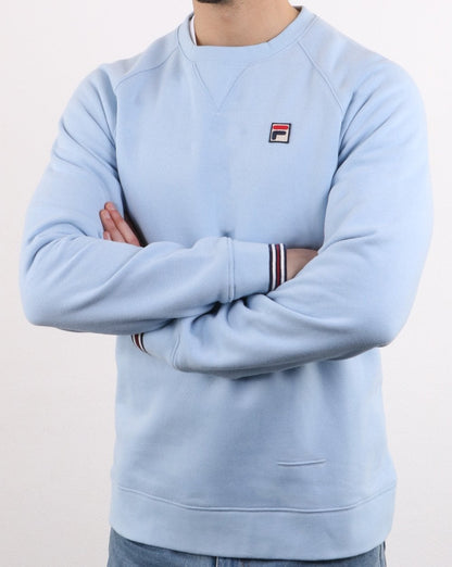 Fila Vintage Pozzi Crew Sweatshirt, Soft Sky