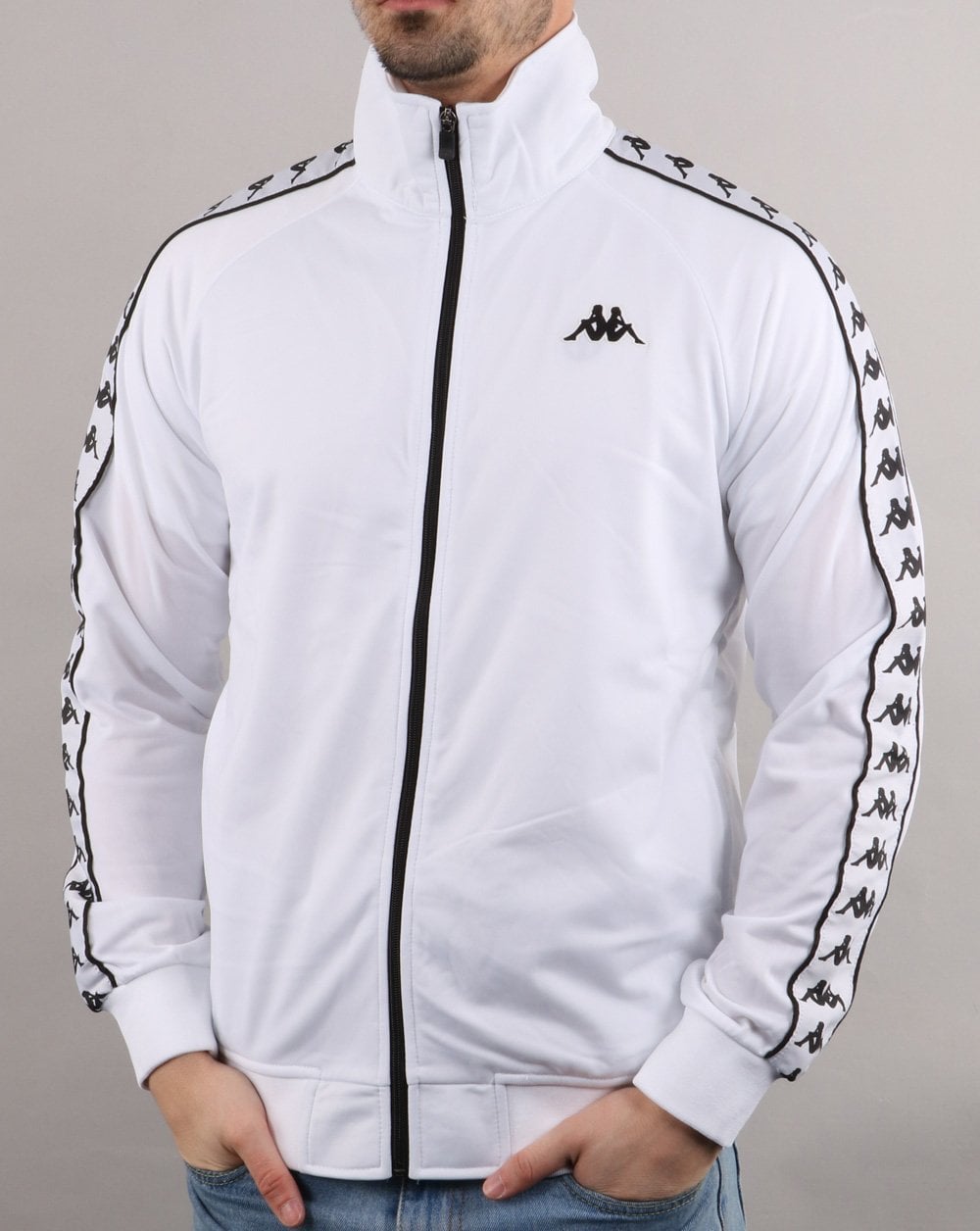 Kappa Anniston Banda Jacke Weiß/Schwarz