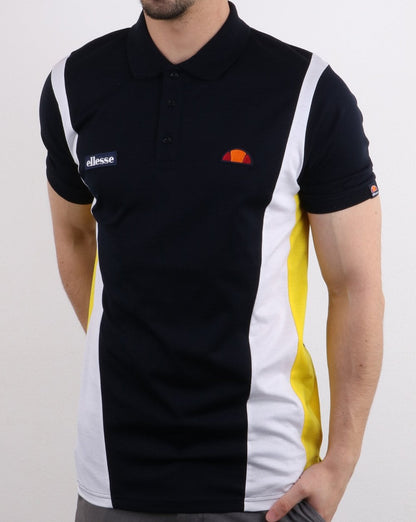 Ellesse Vilas Poloshirt Marineblau/Weiß/Gelb
