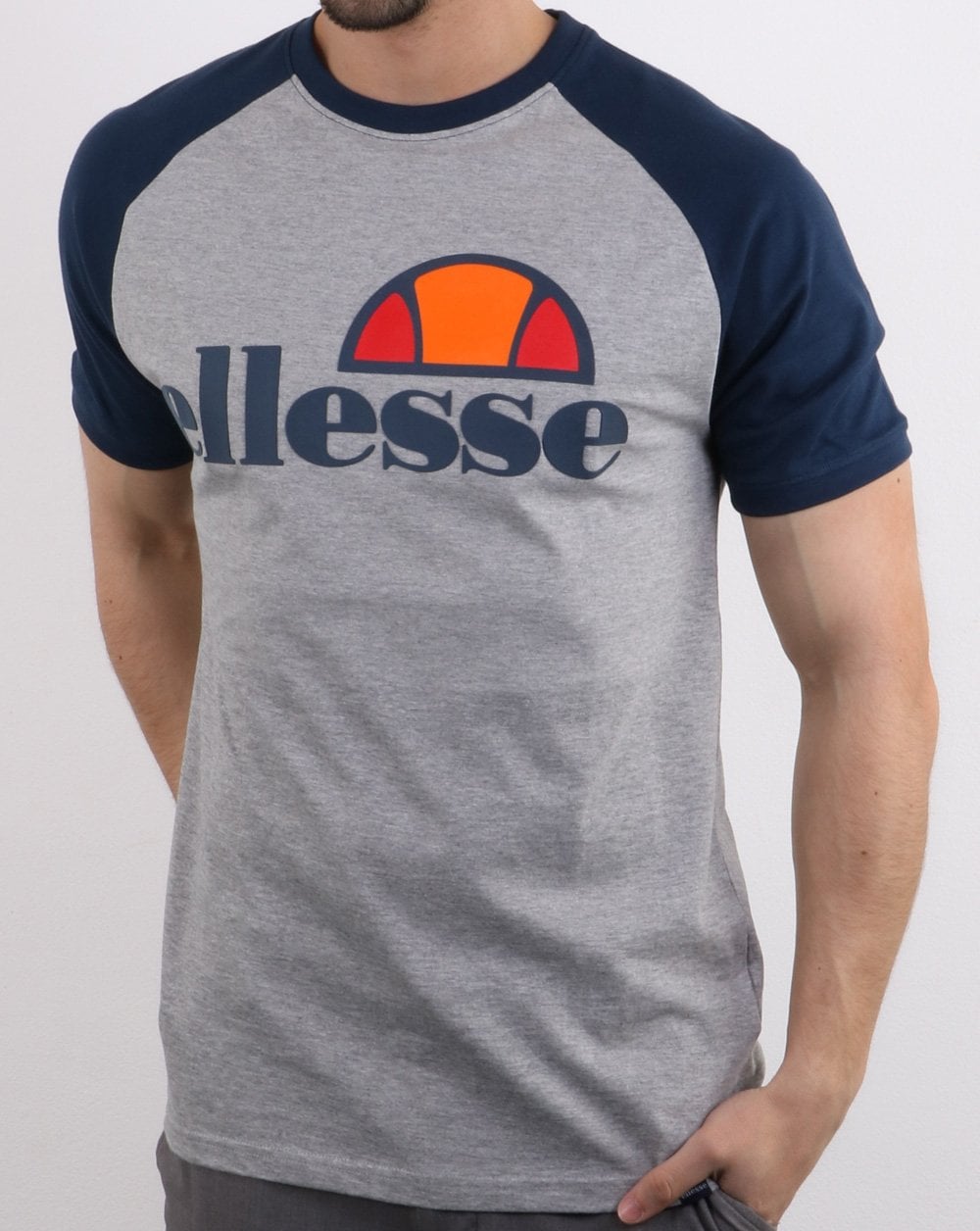 Ellesse Cassina T-Shirt Athletic Grau/Marineblau