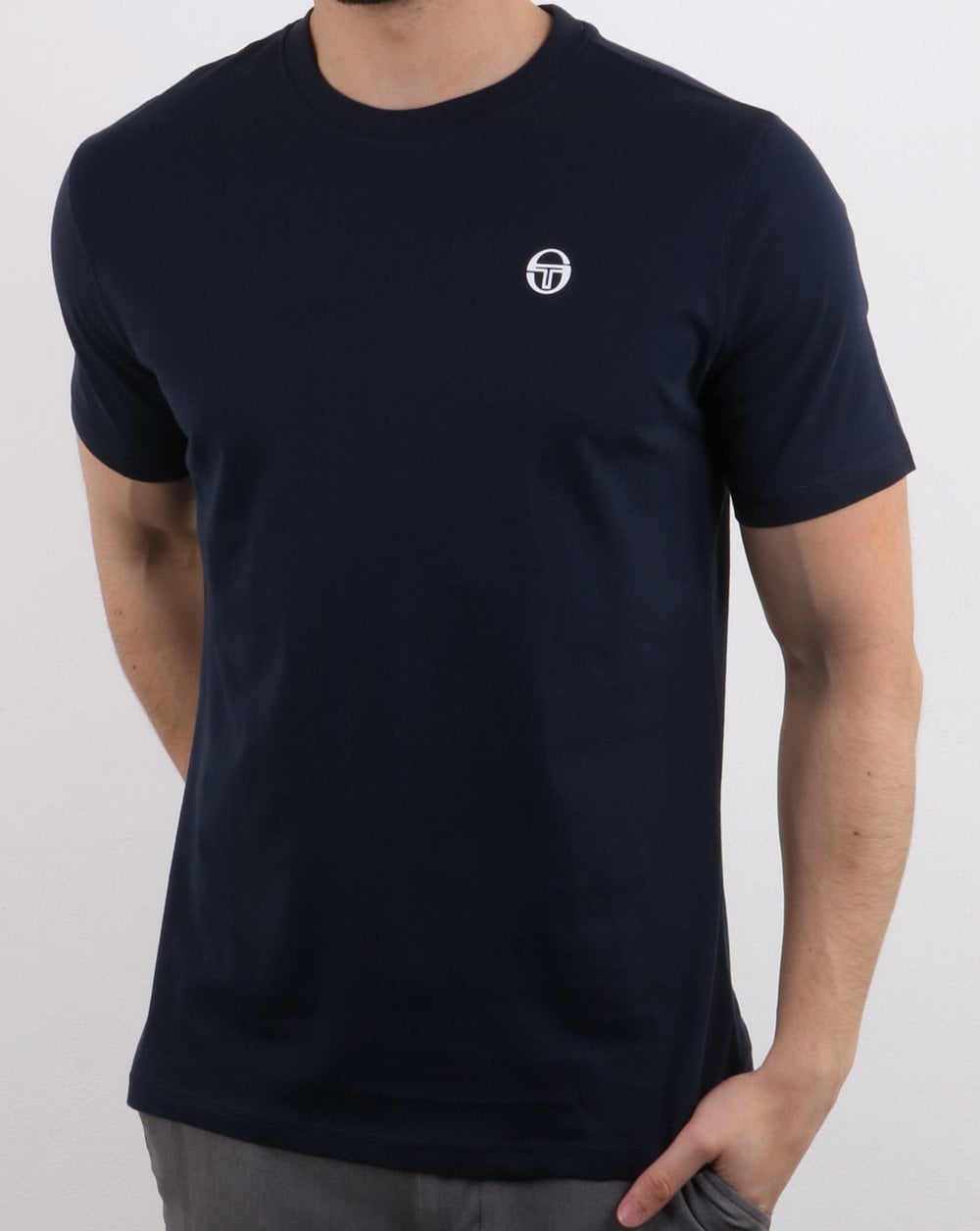 Sergio Tacchini Run T-Shirt Marineblau/Weiß