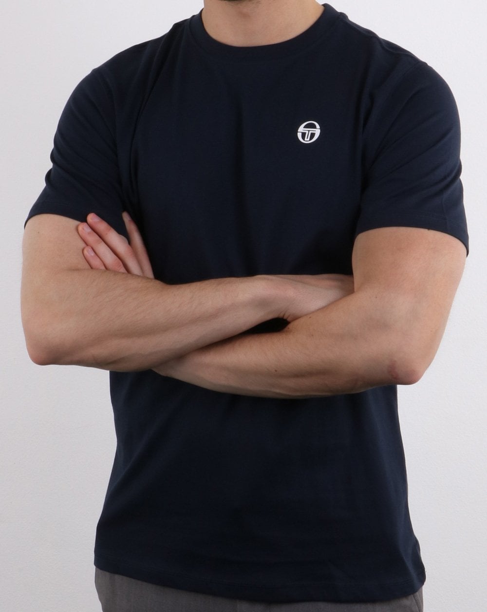 Sergio Tacchini Run T Shirt Navy/white