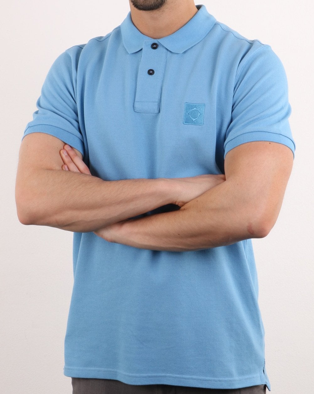 Ma.strum Pique Icon Polo Himmelblau