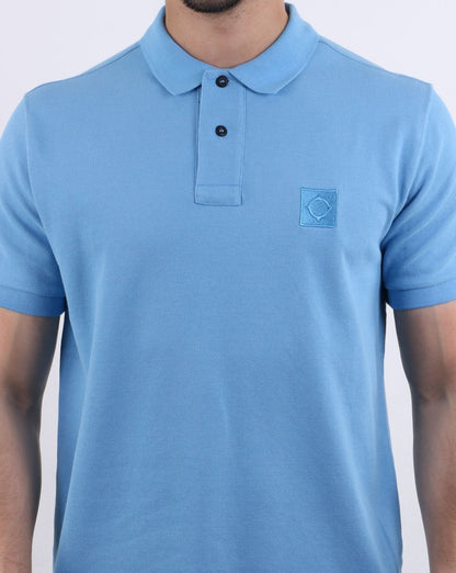 Ma.strum Pique Icon Polo Himmelblau