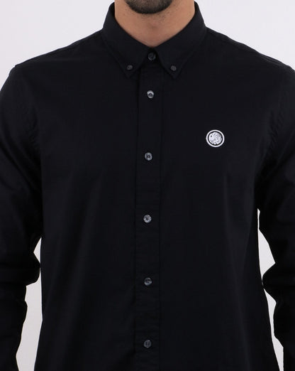 Pretty Green Oxford-Hemd im klassischen Schnitt, Schwarz