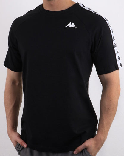 Kappa Coen Banda T-Shirt Schwarz/Weiß