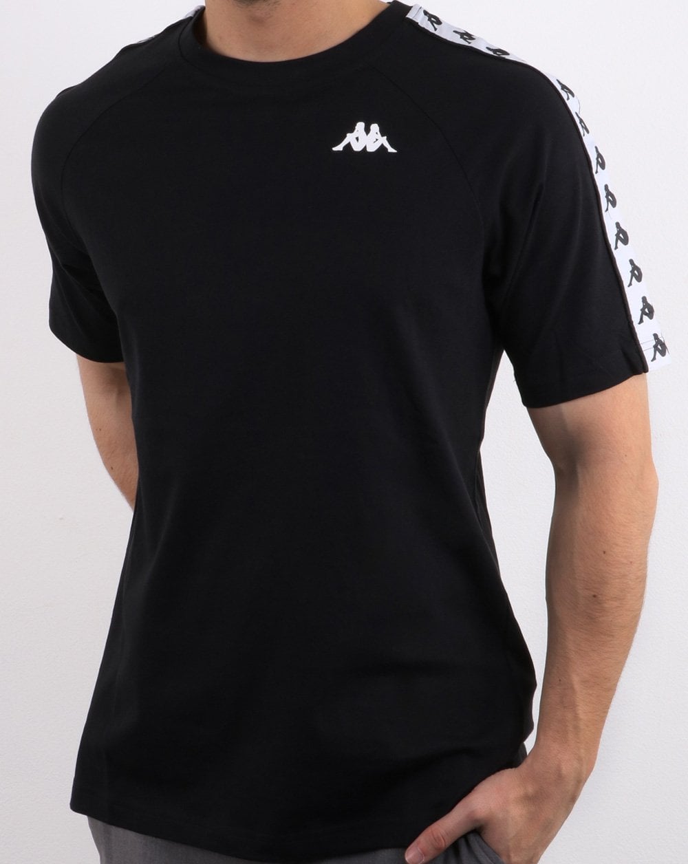 Kappa Coen Banda T-Shirt Schwarz/Weiß