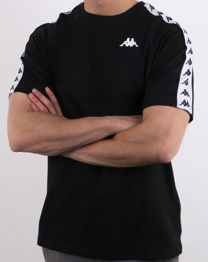 Kappa Coen Banda T-Shirt Schwarz/Weiß
