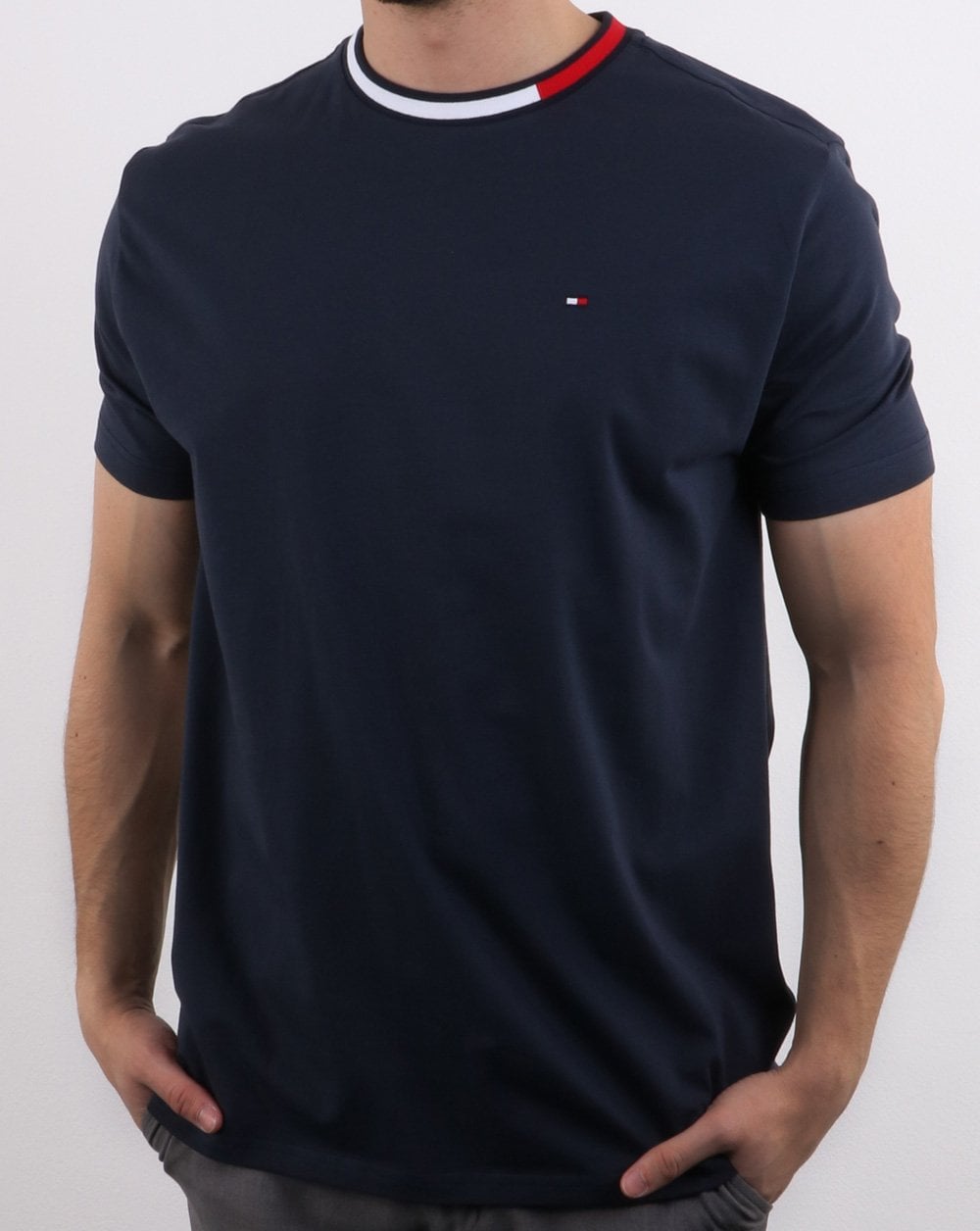 Tommy Hilfiger Ringer-T-Shirt Marineblau