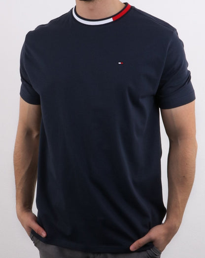 Tommy Hilfiger Ringer-T-Shirt Marineblau