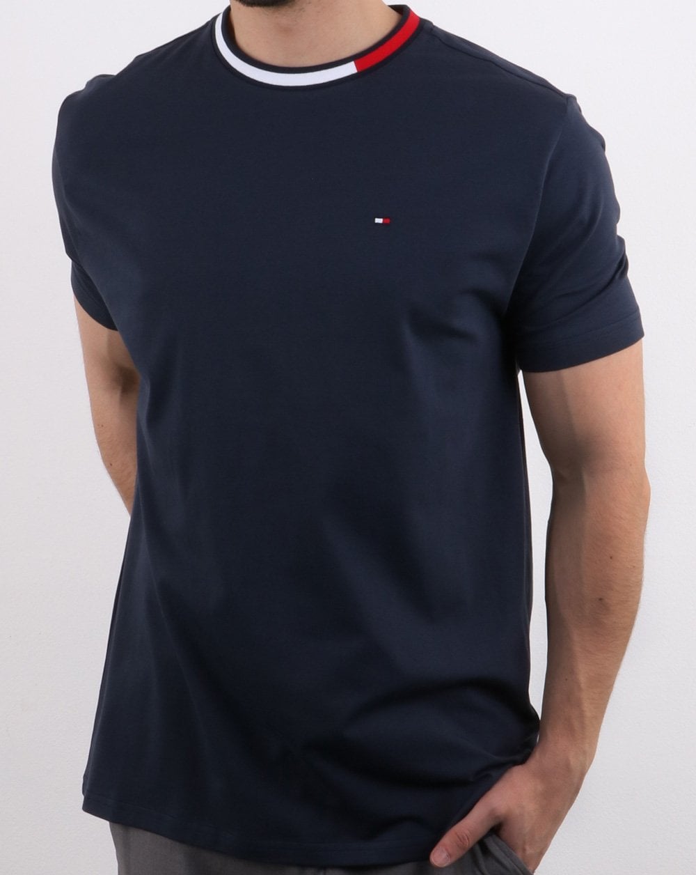 Tommy Hilfiger Ringer-T-Shirt Marineblau
