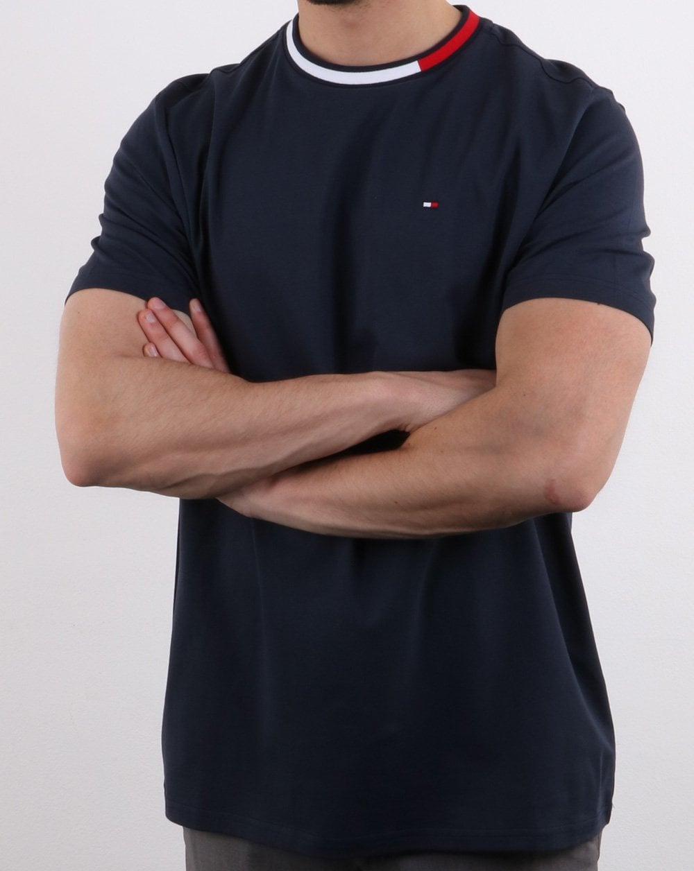 Tommy Hilfiger Ringer-T-Shirt Marineblau