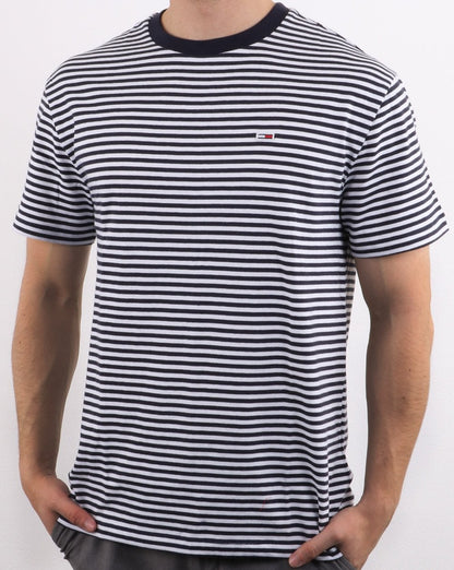 Tommy Hilfiger Classic Stripe T-Shirt Marineblau/Weiß