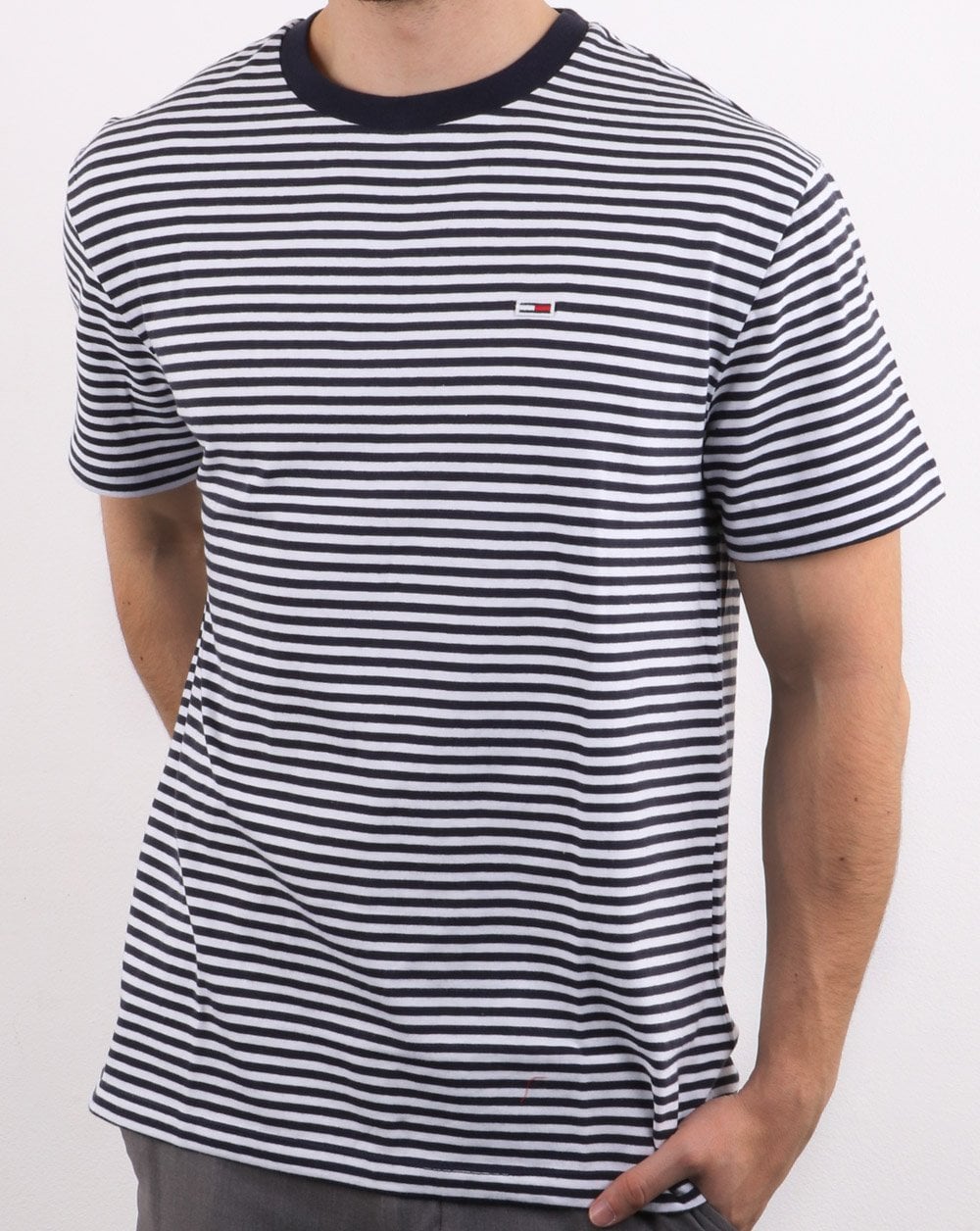 Tommy Hilfiger Classic Stripe T Shirt Navy/White