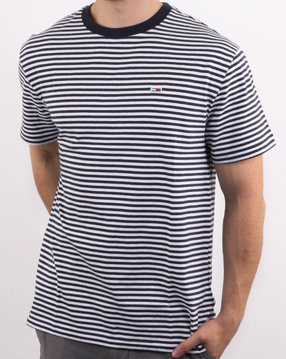 Tommy Hilfiger Classic Stripe T-Shirt Marineblau/Weiß