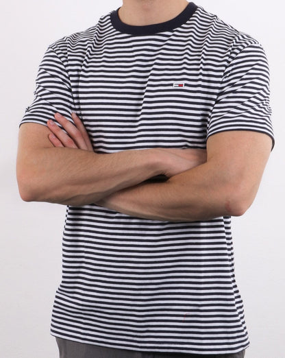 Tommy Hilfiger Classic Stripe T-Shirt Marineblau/Weiß