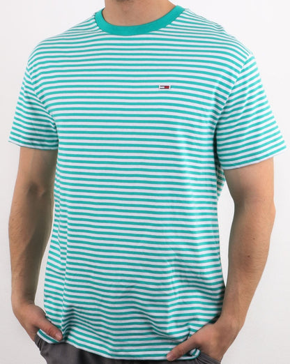 Tommy Hilfiger Classic Stripe T-Shirt Grün/Weiß