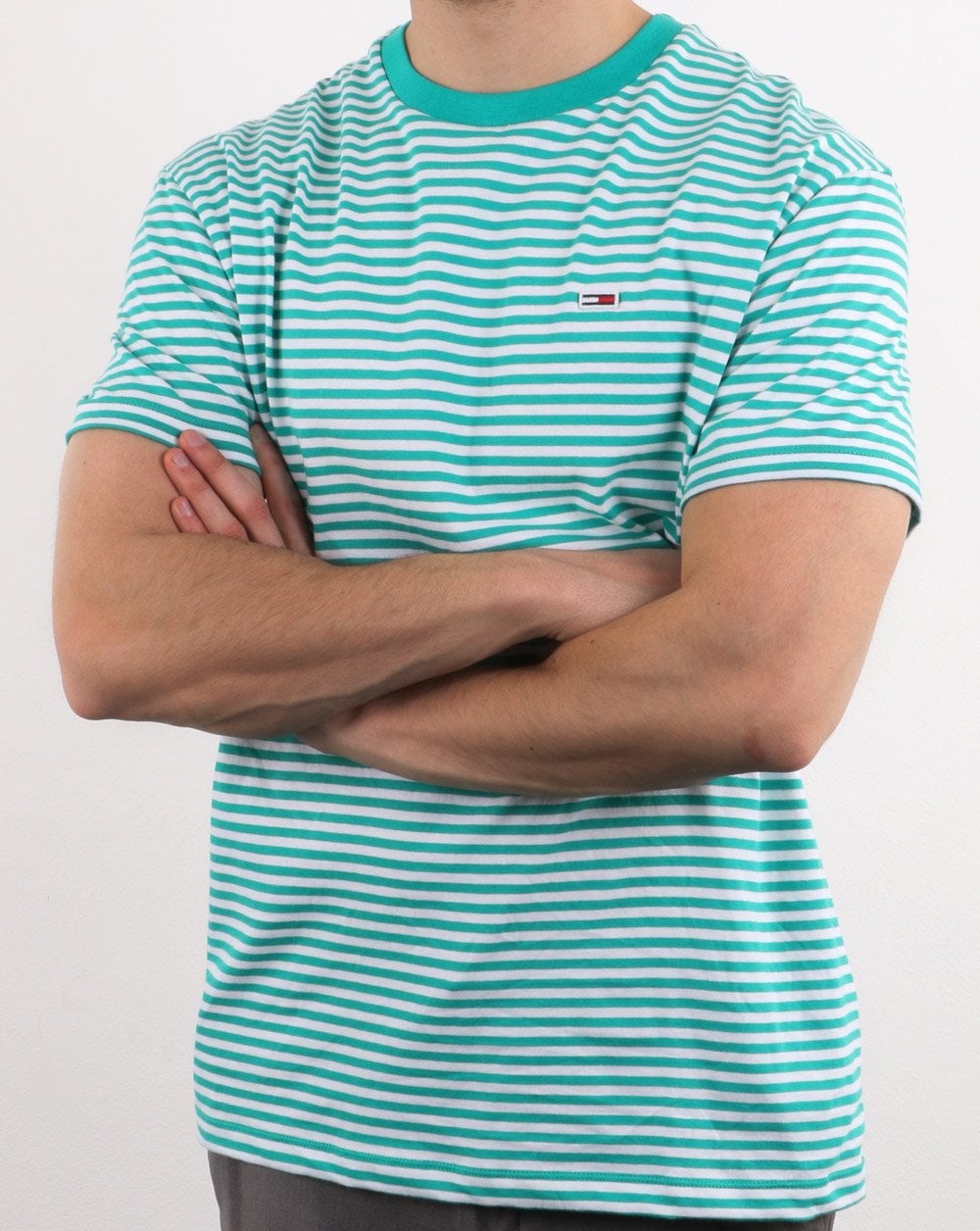 Tommy Hilfiger Classic Stripe T-Shirt Grün/Weiß