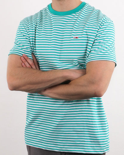 Tommy Hilfiger Classic Stripe T-Shirt Grün/Weiß