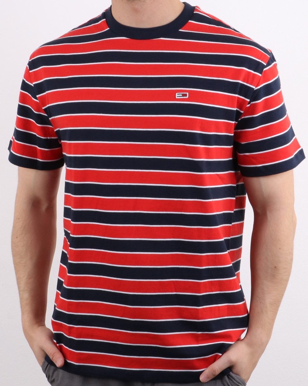 Tommy Hilfiger Bold Stripe Tee Flame Red/Navy