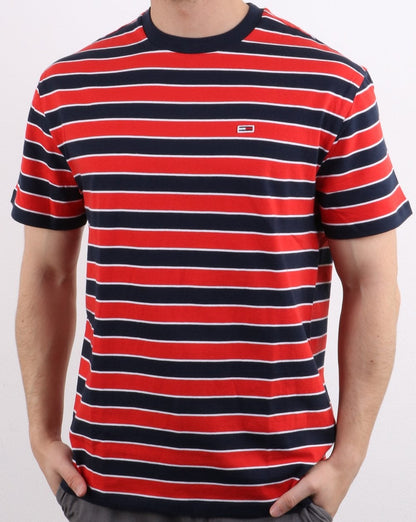 Tommy Hilfiger Bold Stripe Tee Flammenrot/Marineblau