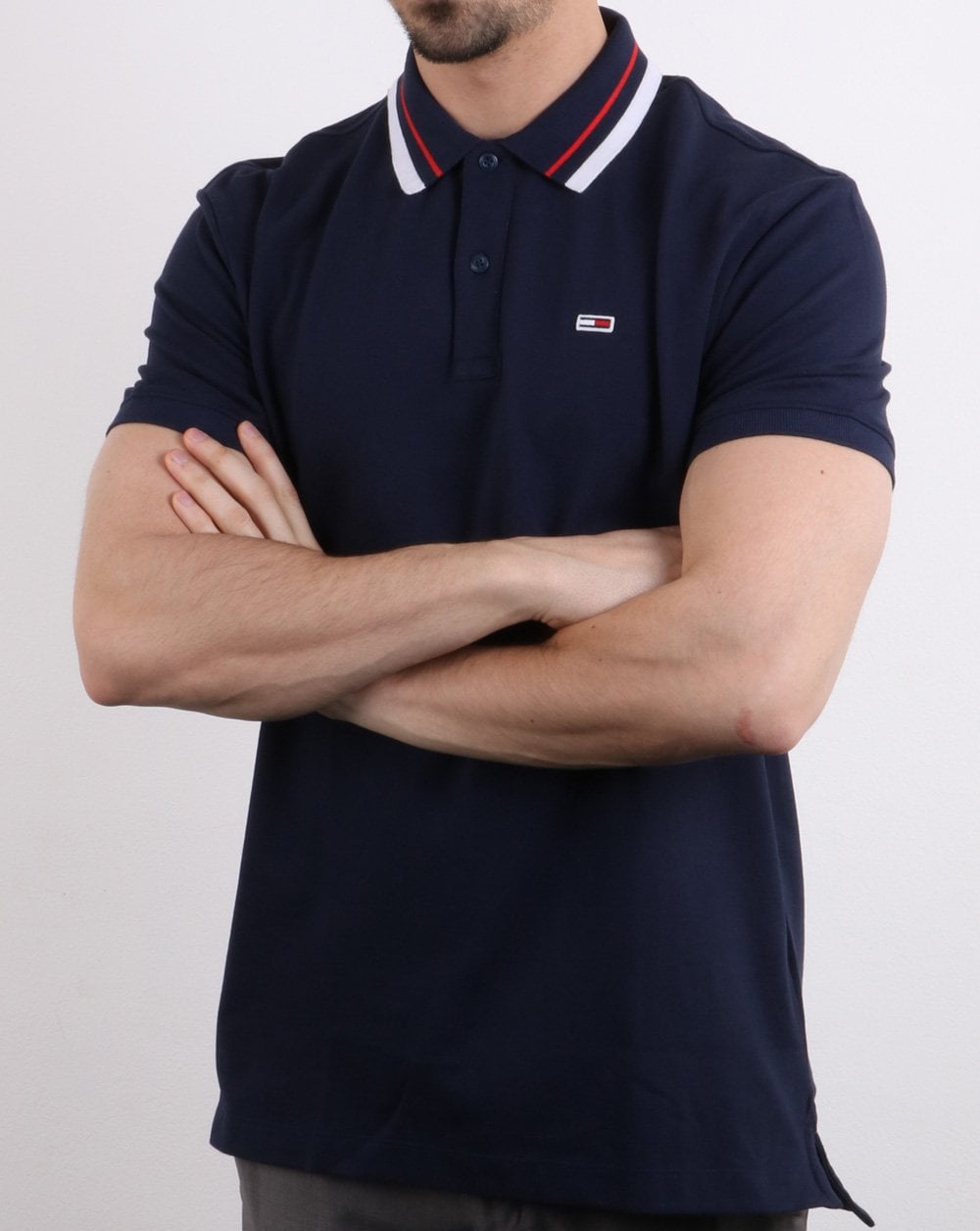 Tommy Hilfiger Poloshirt mit Streifen in Marineblau