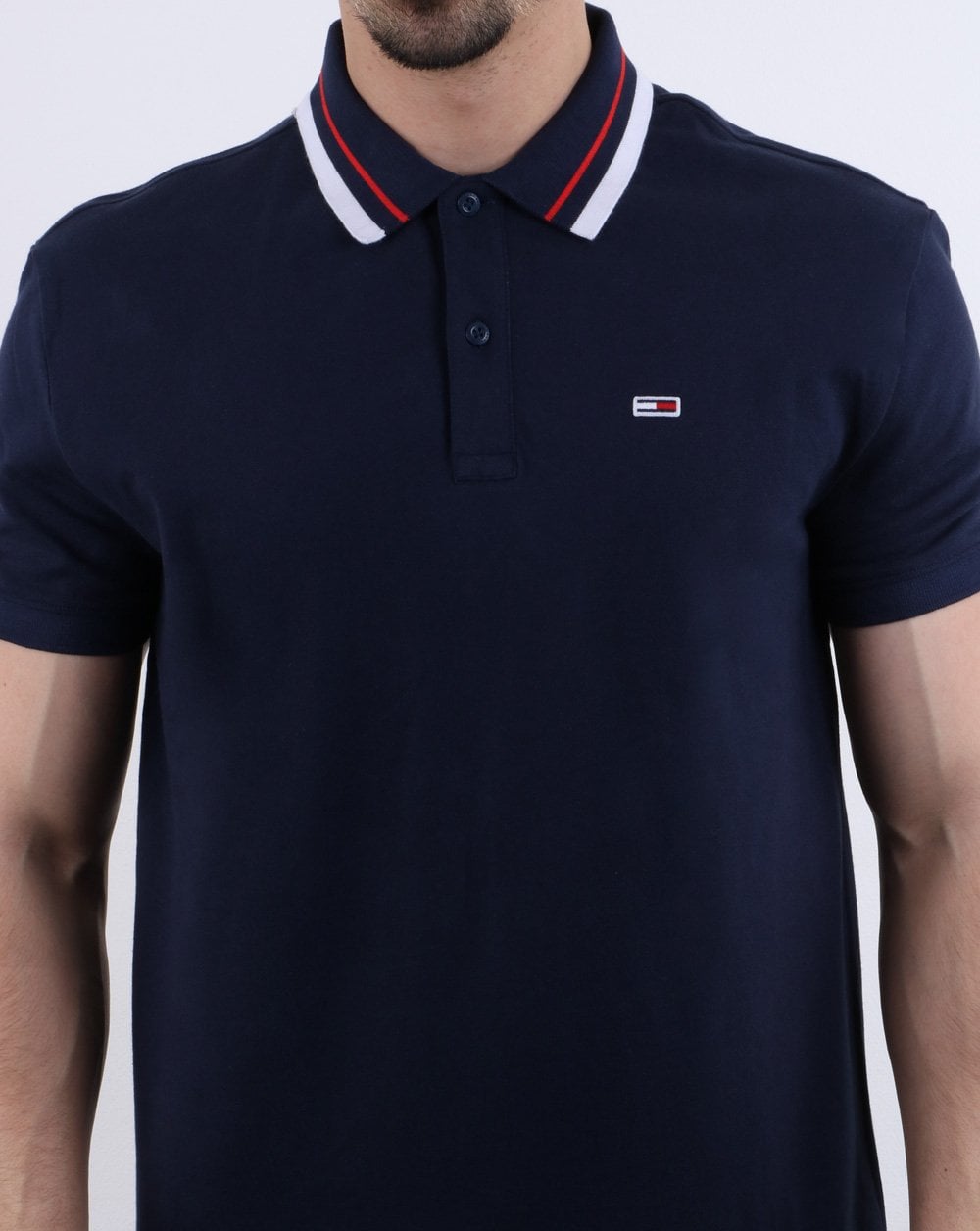 Tommy Hilfiger Tipped Polo Navy