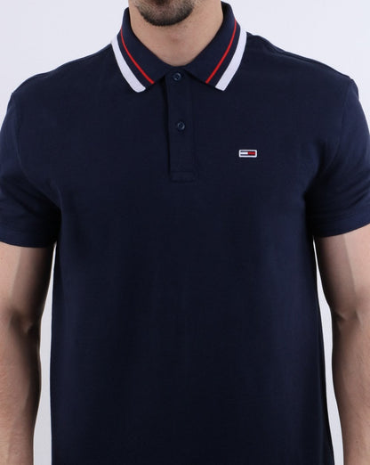 Tommy Hilfiger Poloshirt mit Streifen in Marineblau