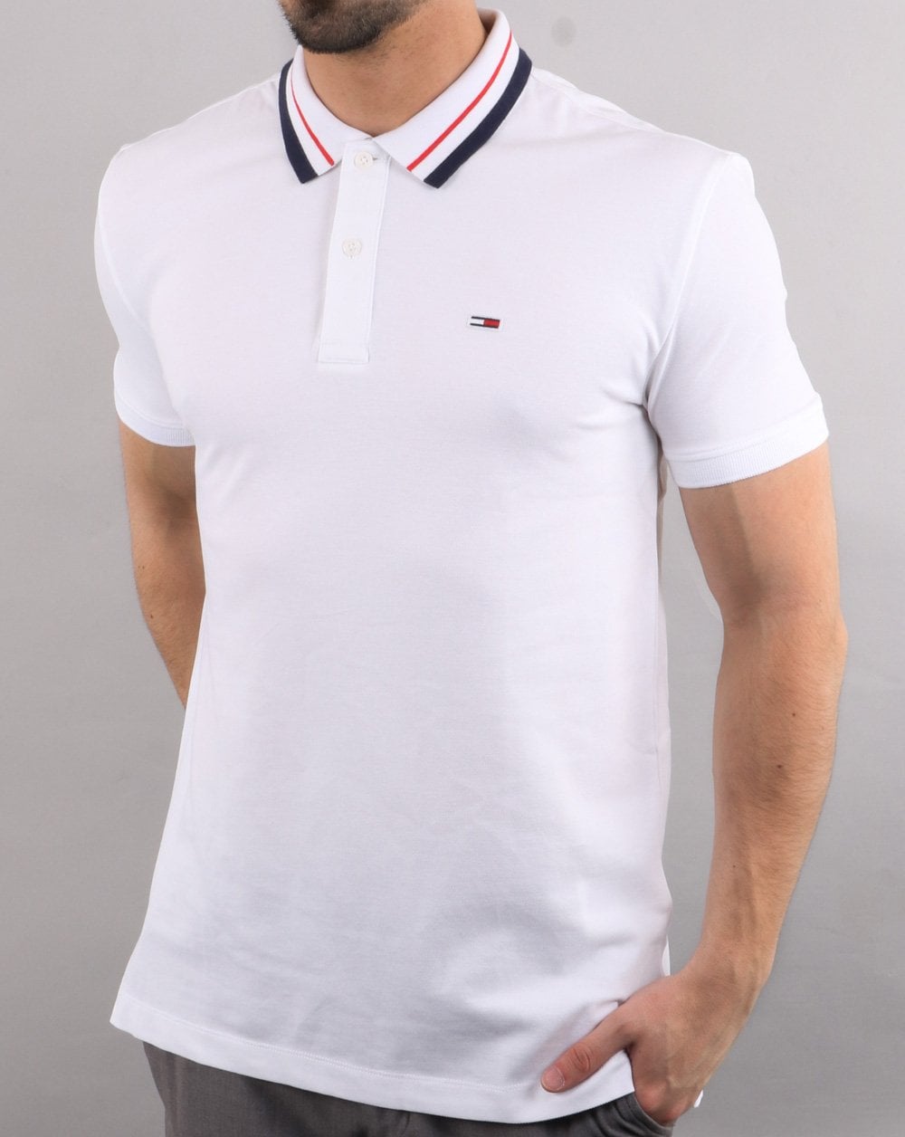 Tommy Hilfiger Tipped Polo White