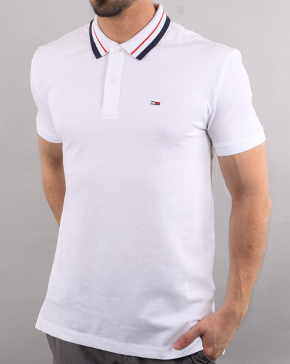 Tommy Hilfiger Poloshirt mit Streifen in Weiß