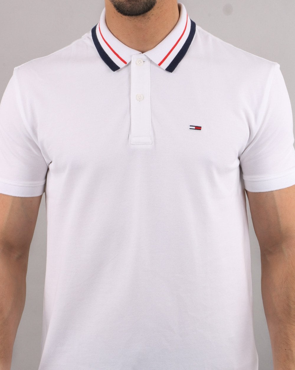 Tommy Hilfiger Poloshirt mit Streifen in Weiß