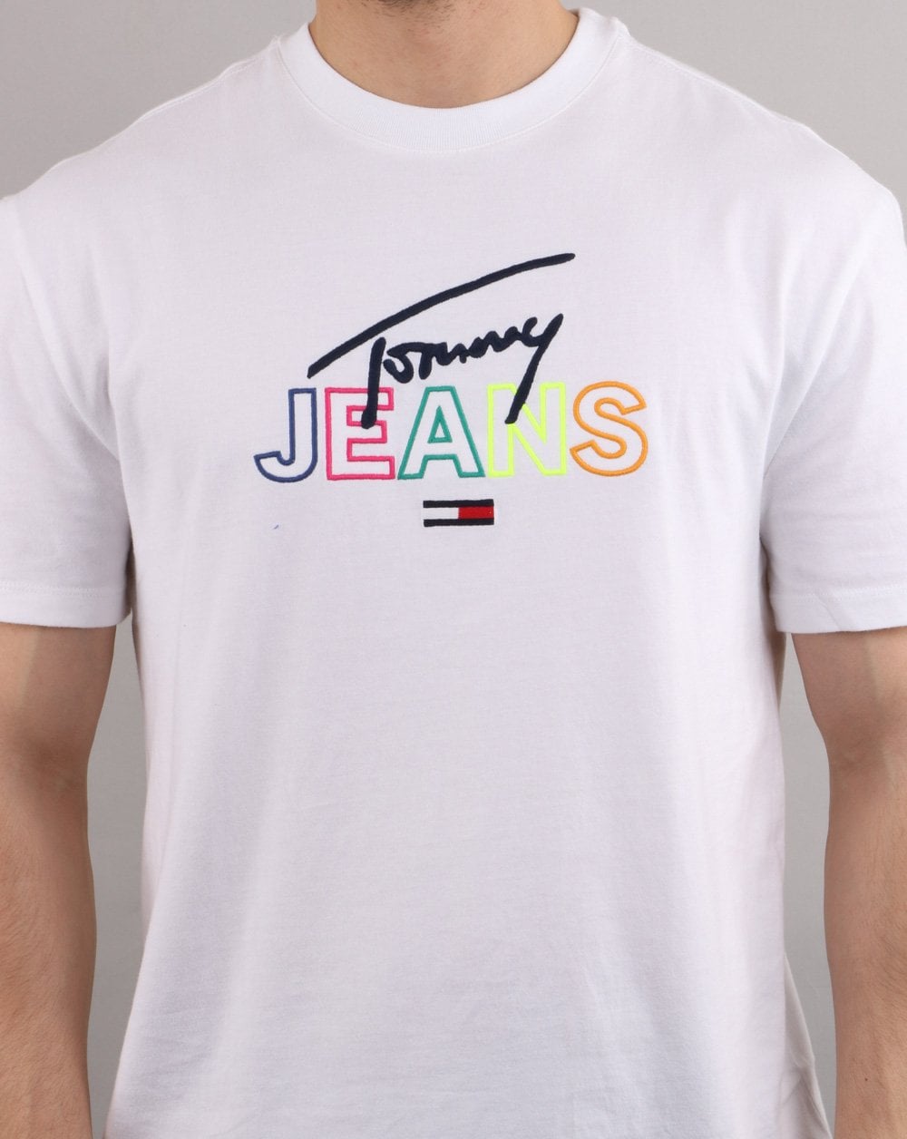Tommy Hilfiger Script Tee Klassisches Weiß