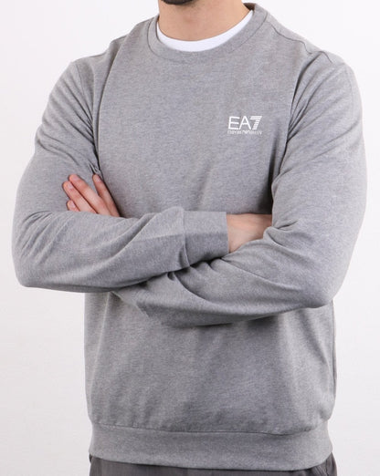 Emporio Armani – EA7 – Core-Logo-Sweatshirt in Grau