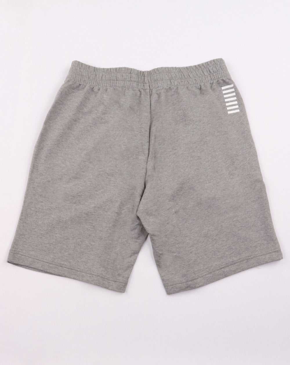 Emporio Armani – EA7 – Core-Fleece-Shorts mit Logo in Grau