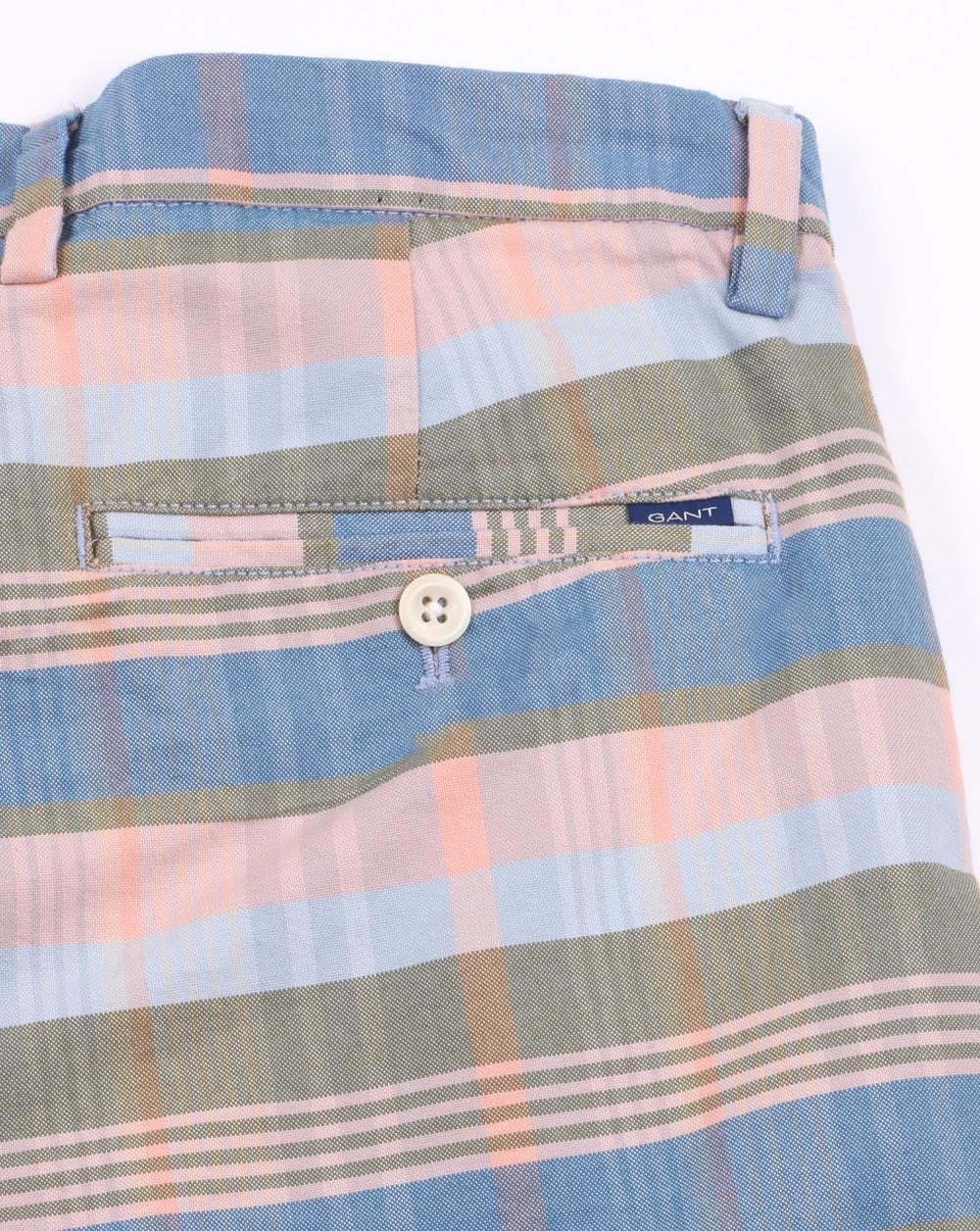 Gant Bermudashorts mit Streifenkaro Mittelblau