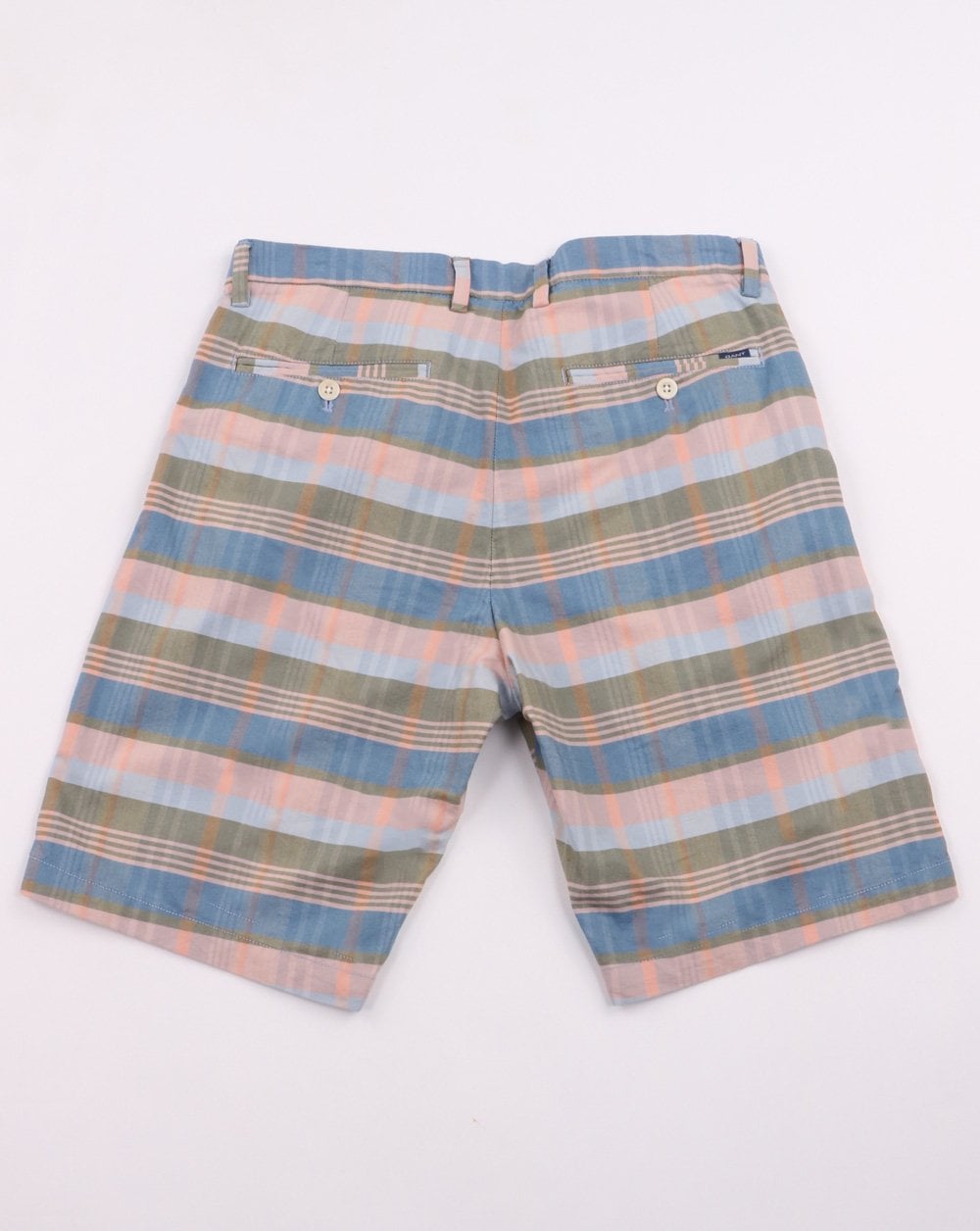 Gant Bermudashorts mit Streifenkaro Mittelblau